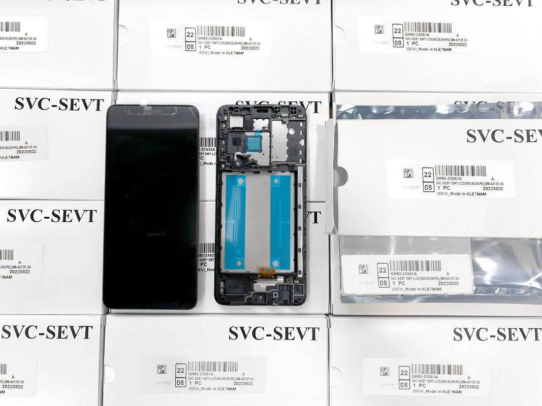 A013 LCD Display With Frame For  A013 মূল সার্ভিস প্যাক LCDS গ্যালাক্সি A01 কোর মোবাইল ফোন স্ক্রিন প্যান্টালা