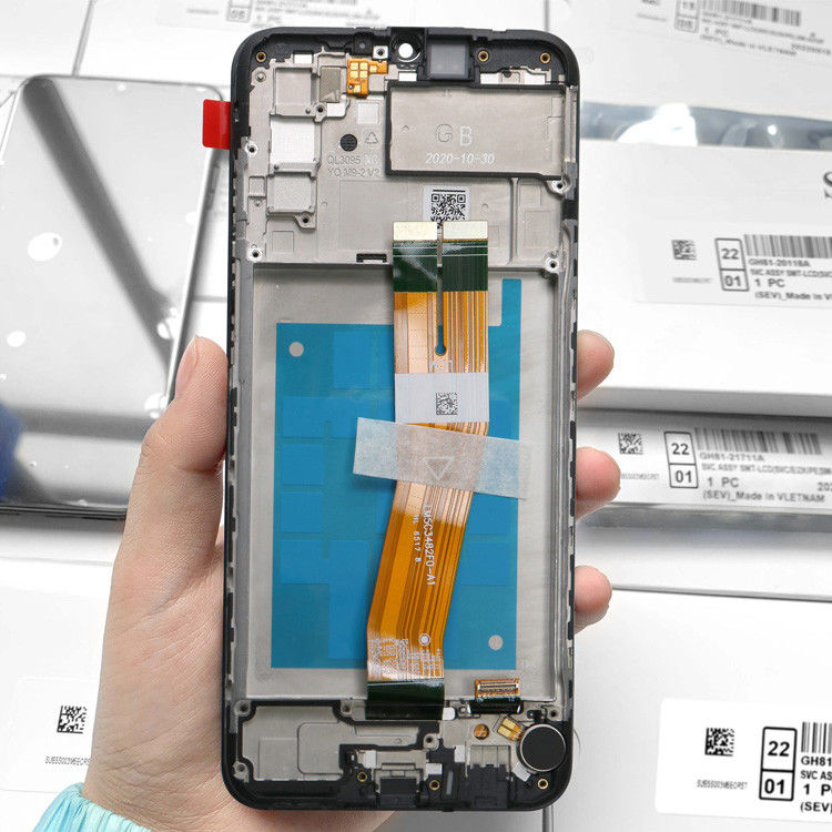 পাইকারি A02S LCD lcd With Frame For  A02S কারখানার টাচ স্ক্রিন ডিসপ্লে গ্যালাক্সি A025 সার্ভিস প্যাক LCDS প্যান্টাল
