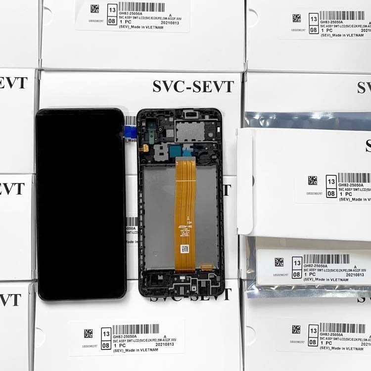 A02 LCD Display With Frame For  A022 মূল টাচ স্ক্রিন ডিজিটাইজার প্যান্টালা গ্যালাক্সি A02 সার্ভিস প্যাক LCDS