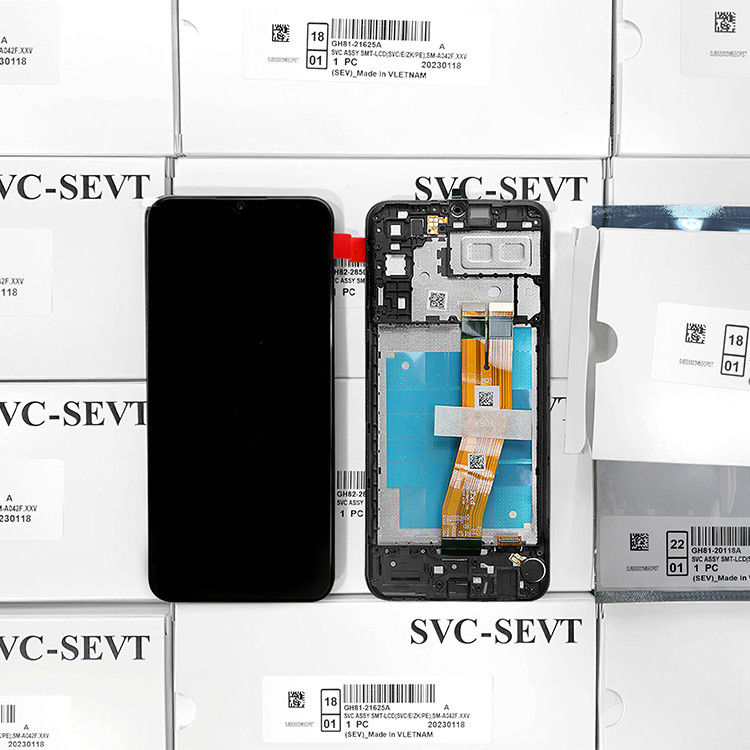 A04E LCD With Frame For  a04e মূল নতুন সার্ভিস প্যাক LCDS ডিসপ্লে গ্যালাক্সি A04E মোবাইল ফোন স্ক্রিন প্যান্টালা