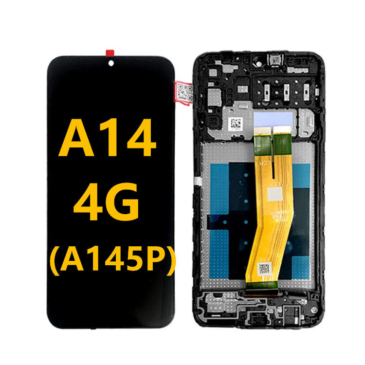 A14 4G LCD With Frame For  A145P মোবাইল ফোন টাচ প্যান্টালা গ্যালাক্সি A145R সার্ভিস প্যাক LCDS স্ক্রিন ডিসপ্লে