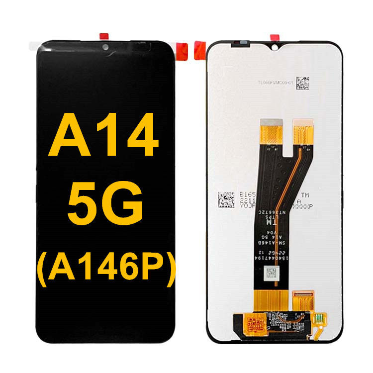 পাইকারি A14 5G এলসিডি এলসিডি স্যামসাং A14 মূল ফোন টাচ স্ক্রিন প্রদর্শন Pantalla গ্যালাক্সি A146P সার্ভিস প্যাক LCDS