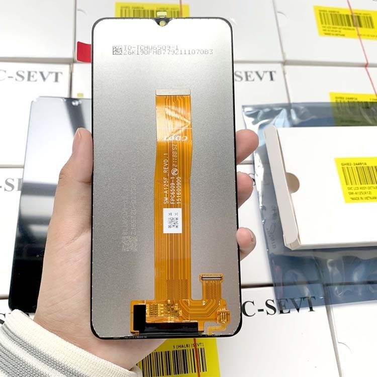 কালো A12 এলসিডি মোবাইল ডিসপ্লে প্রতিস্থাপন EMS FEDEX UPS DHL TNT দ্বারা শিপিং