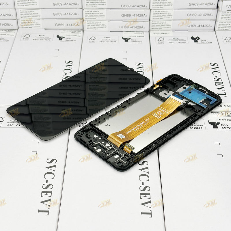A127 lcd With Frame For  a127 মূল নতুন সার্ভিস প্যাক মোবাইল স্ক্রিন ডিসপ্লে গ্যালাক্সি A12 নাচো টাচ প্যান্টালা