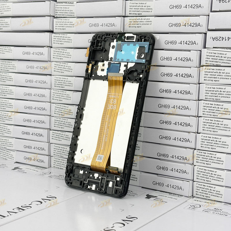 A127 lcd With Frame For  a127 মূল নতুন সার্ভিস প্যাক মোবাইল স্ক্রিন ডিসপ্লে গ্যালাক্সি A12 নাচো টাচ প্যান্টালা